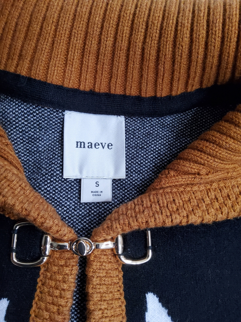 Black & Brown Dog-Intarsia Knit Cardigan Sweater - Picture 2 of 13
